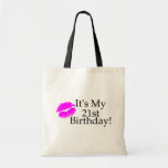 Its My 21st Birthday (Kiss) Tote Bags