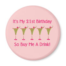 It's My 21st Birthday Magnets