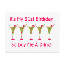 It's My 21st Birthday Post Card