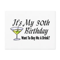It's My 30th Birthday Post Card