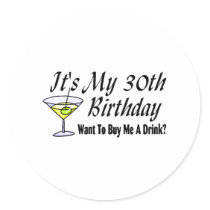 It's My 30th Birthday Round Stickers