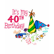 It's My 40th Birthday (Party Hats) t-shirts by LushLaundry It's My 40th Birthday (Party Hats) t-shirts