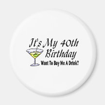 It's My 40th Birthday Refrigerator Magnet