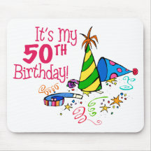 Year   Birthday Party Ideas on It S My 50th Birthday  Party Hats  Mouse Mats