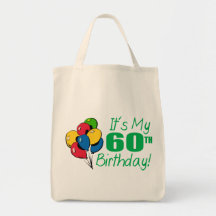It's My 60th Birthday (Balloons) Canvas Bag