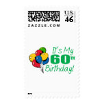 It's My 60th Birthday (Balloons) postage