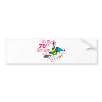 It's My 70th Birthday (Party Hats) bumper stickers