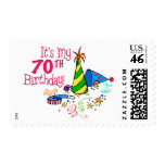 It's My 70th Birthday (Party Hats) Stamp
