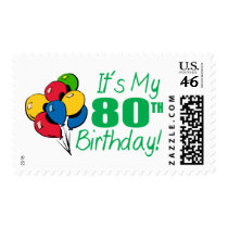 It's My 80th Birthday (Balloons) Stamps