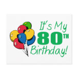 It's My 80th Birthday (Balloons) Post Card