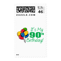 It's My 90th Birthday (Balloons) Postage Stamp