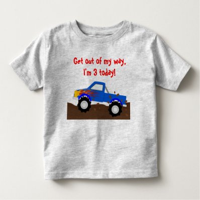 It&#39;s My Birthday Blue Monster Truck Tees