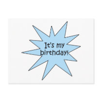 It's My Birthday Blue Post Cards