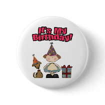 Its my birthday (GIRL) buttons