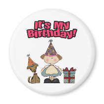 Its my birthday (GIRL) magnets