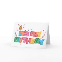 It's My Birthday Letters Card by pinkinkart It's My Birthday Letters Card