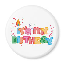 It's My Birthday Letters Magnet