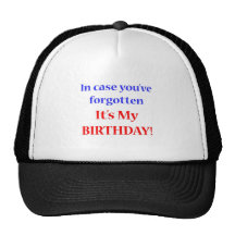 It's my birthday! mesh hat