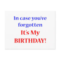 It's my birthday! postcard