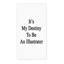 It's My Destiny To Be An Illustrator Personalized Shipping Label