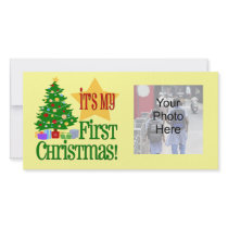 It's My First Christmas, Holiday Baby Photo Cards photo cards