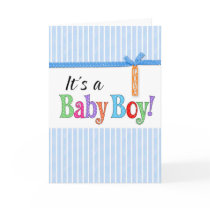 It's new baby boy cards