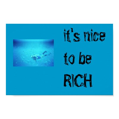 it's nice to be RICH poster by celiadebenedetti