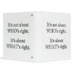 It's not about WHO's right. 3 Ring Binders