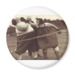 It's not over 'til the fat lady punches you! refrigerator magnet