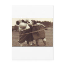 It's not over 'til the fat lady punches you! postcard
