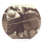 It's not over 'til the fat lady punches you! stickers
