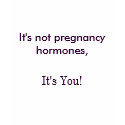 It's not pregnancy hormones,, It's You! t-shirts