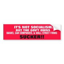 IT'S NOT SOCIALISM, BUT THE GOVERNMENT OWNS bumper stickers by Go_Buckeyes IT'S NOT SOCIALISM, BUT THE GOVERNMENT OWNS bumper stickers