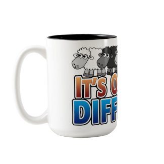 It's OK to be Different BLACK SHEEP mug