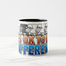 It's OK to be Different BLACK SHEEP Mugs