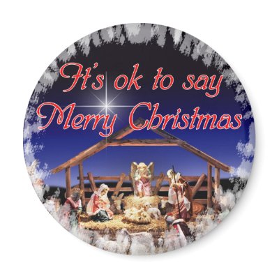 It's OK to say MERRY CHRISTMAS Magnet by mikek92349