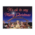 It's ok to say Merry Christmas Postcard postcard