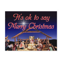 It's ok to say Merry Christmas Postcard by mikek92349 It's ok to say Merry Christmas Postcard