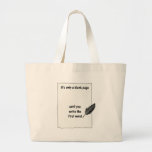 It's only a blank page... canvas bags