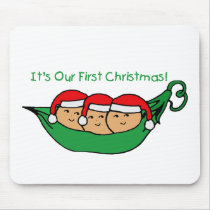 It's Our First Christmas - Triplets mousepads by Scrappintwins It's Our First Christmas - Triplets mousepads