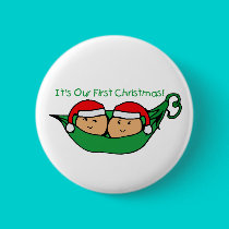 It's Our First Christmas Twin Pod buttons by Scrappintwins It's Our First Christmas Twin Pod buttons