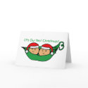 It's Our First Christmas Twin Pod  cards