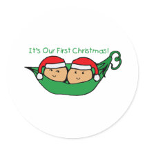 It's Our First Christmas Twin Pod stickers by Scrappintwins It's Our First Christmas Twin Pod stickers