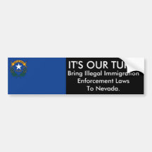 IT'S OUR TURN, Nevada Bumper Sticker