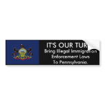 It's Our Turn, Pennsylvania Bumper Sticker
