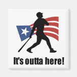 It's Outta Here Baseball Refrigerator Magnet