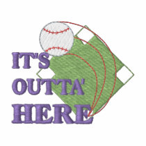 It's Outta' Here embroidered shirts