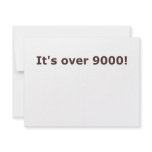 It's over 9000! personalized announcement