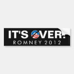 It's Over, Anti-Obama Pro-Romney Bumper Sticker bumper stickers