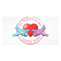 It's PLANE to see, I LOVE YOU photo cards